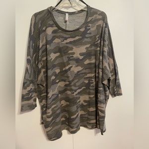 3/4 sleeved camo thermal